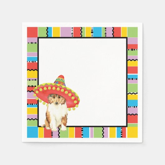 Fiesta Collie Paper Napkins Serviette (Vorderseite)