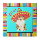 Fiesta Collie Tile Fliese (Vorderseite)