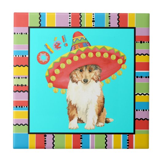 Fiesta Collie Tile Fliese (Vorderseite)