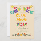 Fiesta Colorful Blume Brautparty Einladung (Vorderseite)