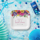 Fiesta Colorful Blume Brautparty Pappteller (Party)