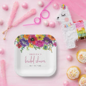 Fiesta Colorful Blume Brautparty Pappteller (Party)