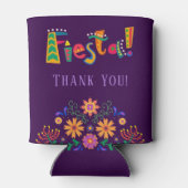 Fiesta Colorful Floral Baby Dusche Vielen Dank Dosenkühler (Rückseite)