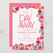 Fiesta Colorful Floral Black Probe Dinner Einladung (Vorne/Hinten)