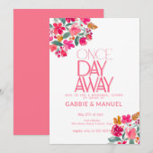 Fiesta Colorful Floral Black Probe Dinner Einladung (Vorne/Hinten)