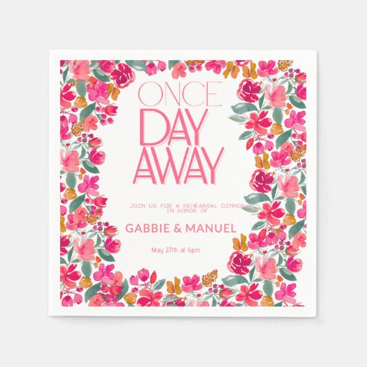 Fiesta Colorful Floral Black Probe Dinner Serviette (Vorderseite)