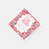 Fiesta Colorful Floral Black Probe Dinner Serviette (Ecke)