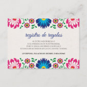 Fiesta Colorful Floral Botanical Spanish Wedding Begleitkarte (Vorderseite)