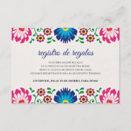 Fiesta Colorful Floral Botanical Spanish Wedding Begleitkarte