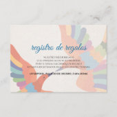Fiesta Colorful Floral Modern Boda Spanish Wedding Begleitkarte (Vorderseite)