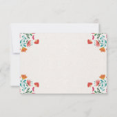 Fiesta Colorful Floral Modern Boda Spanish Wedding Save The Date (Rückseite)