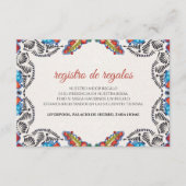 Fiesta Colorful Flowers Botanical Spanish Wedding Begleitkarte (Vorderseite)
