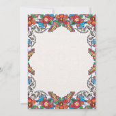 Fiesta Colorful Flowers Botanical Spanish Wedding Einladung (Rückseite)