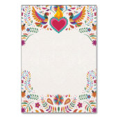 Fiesta Colorful Flowers Botanical Spanish Wedding Tischnummer (Rückseite)