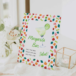 Fiesta Colorful Margarita Bar Sign Sockelschild