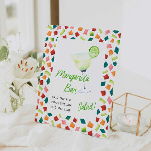 Fiesta Colorful Margarita Bar Sign Sockelschild