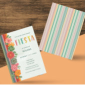 Fiesta Colorful Mexican Party Floral Baby Dusche Einladung