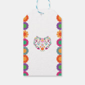 Fiesta Couples Brautparty Mexikanische Blume bevor Geschenkanhänger (Rückseite)