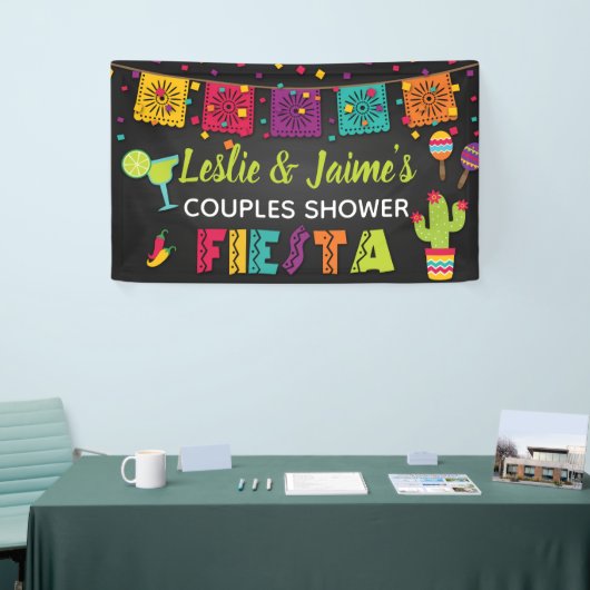 Fiesta Couples Duschbanner mit Margarita Banner (Messeveranstaltung)