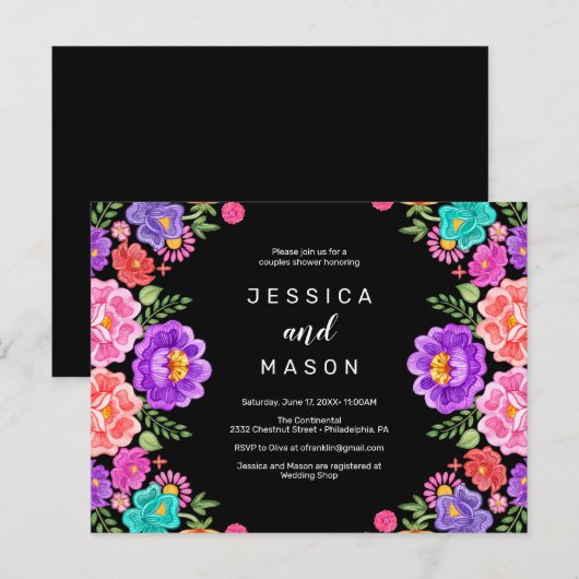 Fiesta Couples Dusche Einladung Postkarte (Vorne/Hinten)