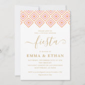 Fiesta Couples Dusche Einladung, Rosa und Gold Einladung (Vorderseite)