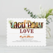Fiesta Couples Dusche Einladung Taco Bout Liebe (Stehend Vorderseite)