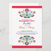 Fiesta Couples Dusche Verlobung Mexican Invite Einladung (Vorne/Hinten)