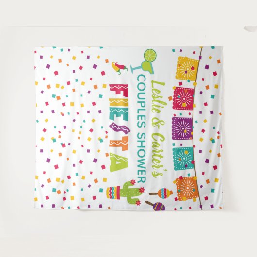 Fiesta Couples Duschvorhang - WH Wandteppich (Vorderseite (Horizontal))