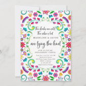 Fiesta Couples Floral Fiesta Mexican Bridal Shower Einladung (Vorderseite)