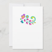 Fiesta Couples Floral Fiesta Mexican Bridal Shower Einladung (Rückseite)