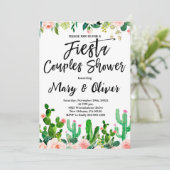 Fiesta Couples Showeinladung, Fiesta Thema Einladung (Stehend Vorderseite)