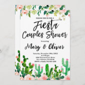 Fiesta Couples Showeinladung, Fiesta Thema Einladung (Vorne/Hinten)