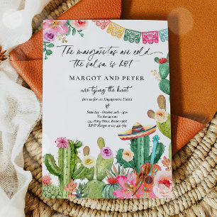 Fiesta Couples Verlobung Fiesta Cactus Mexican Einladung