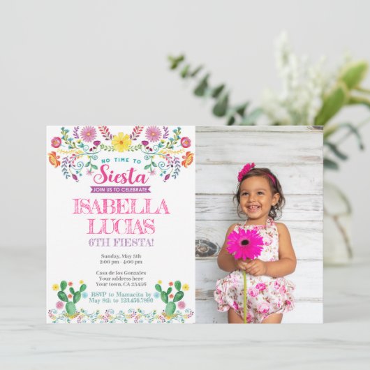 Fiesta, cumpleaños de Cinco de Mayo Einladung (Stehend Vorderseite)