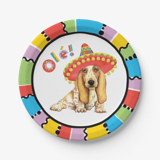 Fiesta-Dachshund Pappteller (Vorderseite)