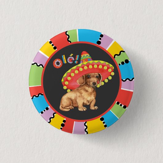 Fiesta Dackel Button (Vorderseite)
