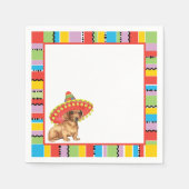 Fiesta Dackel Serviette (Vorderseite)