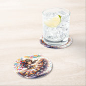 Fiesta Dancing Doll (#3) Paper Coaster Sets Runder Pappuntersetzer (Vor Ort)