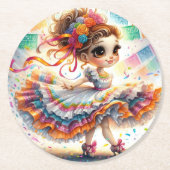 Fiesta Dancing Doll (#5) Untersetzer aus Papier Se (Vorderseite)