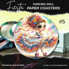 Fiesta Dancing Doll (#5) Untersetzer aus Papier Se