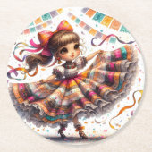 Fiesta Dancing Doll (#6) Untersetzer aus Papier Se (Vorderseite)