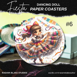 Fiesta Dancing Doll (#6) Untersetzer aus Papier Se