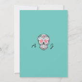 Fiesta Dancing Skeletons Skull Wedding Invitations Einladung (Rückseite)