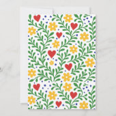 Fiesta de Amor Bold farbenfrohe Blumenhochzeit Einladung (Rückseite)