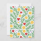 Fiesta de Amor Bold farbenfrohe Blumenhochzeit RSV Einladung (Rückseite)