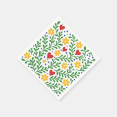 Fiesta de Amor Bold farbenfrohe Blumenhochzeit Serviette (Ecke)