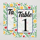 Fiesta de Amor Bold Tischnummer (Vorne/Hinten)