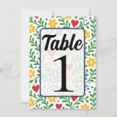 Fiesta de Amor Bold Tischnummer (Rückseite)