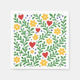Fiesta de Amor Feste Farbige Blumenhochzeit Serviette