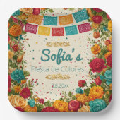 Fiesta de Colores Quinceanera, Brauch Pappteller (Vorderseite)